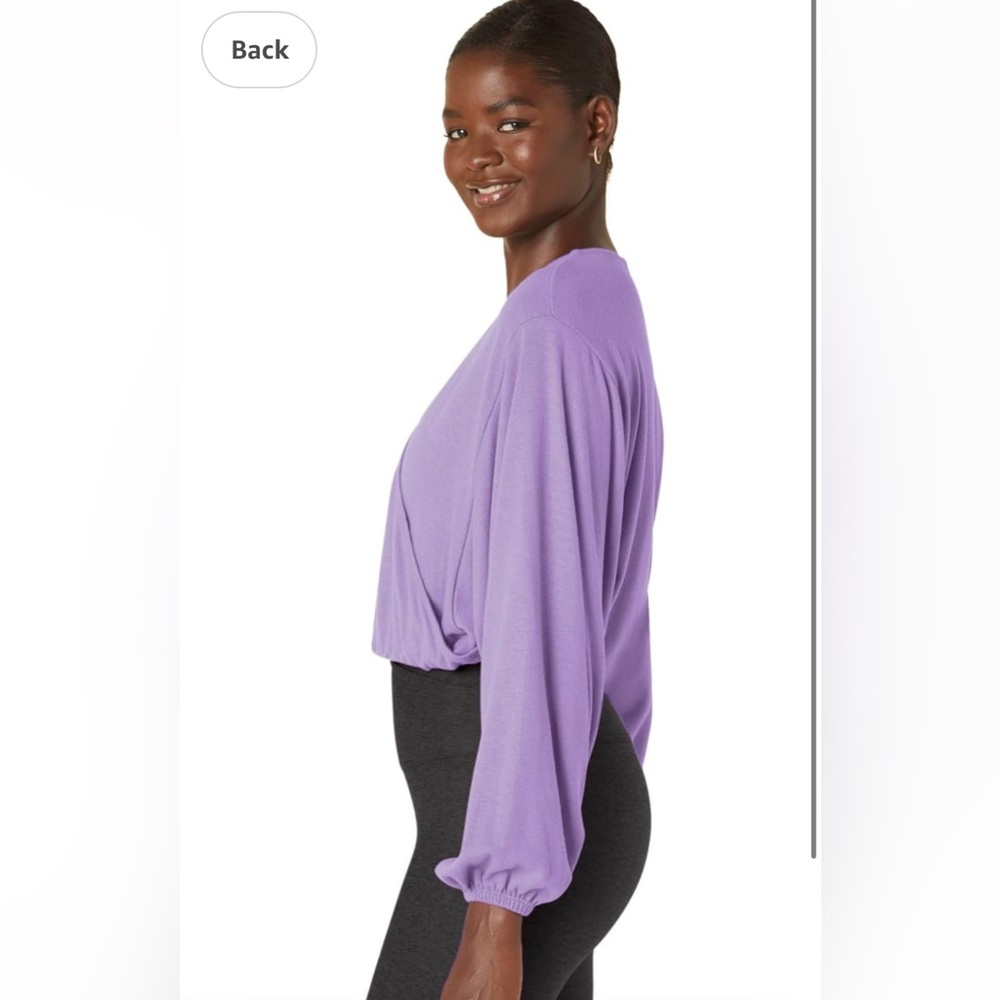 Beyond Yoga Wrapped Up Top Lilac - Picture 4 of 6